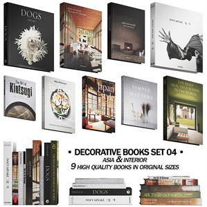 037_Decorative books set 04 Asia & Interior 00